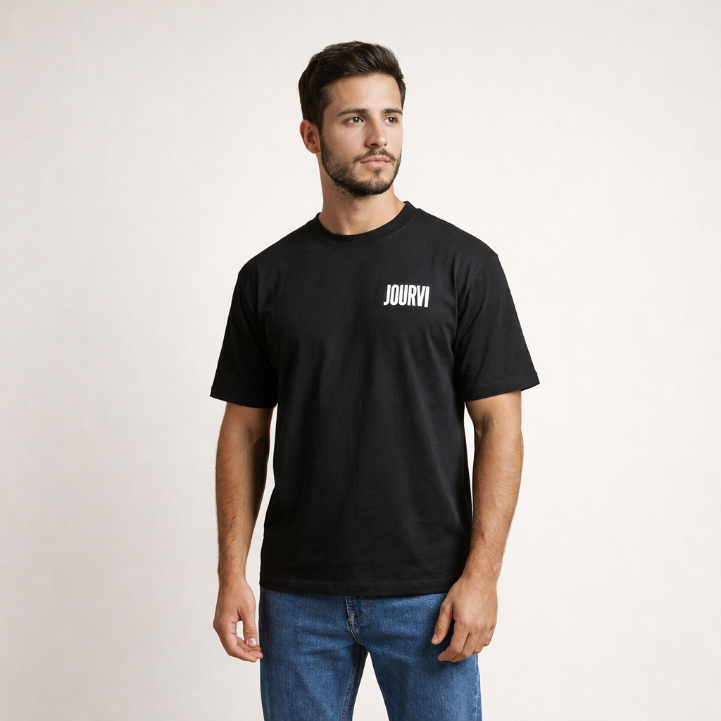 Jourvi Oversized T-shirt Zwart