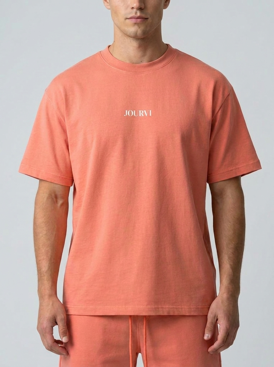 Signature summer T-shirt Coral