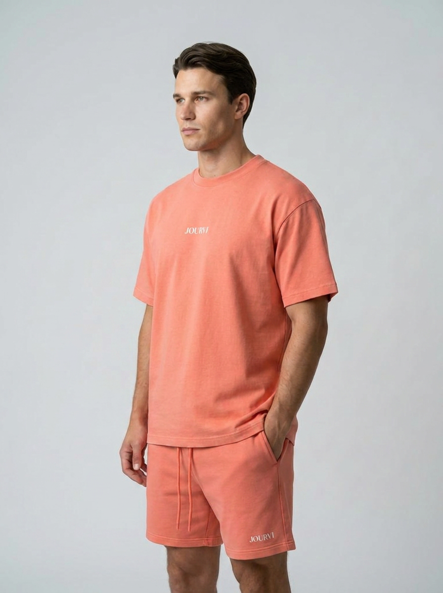 Signature summer T-shirt Coral