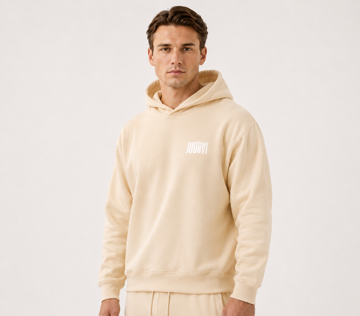 Jourvi Essential Hoodie Apricot