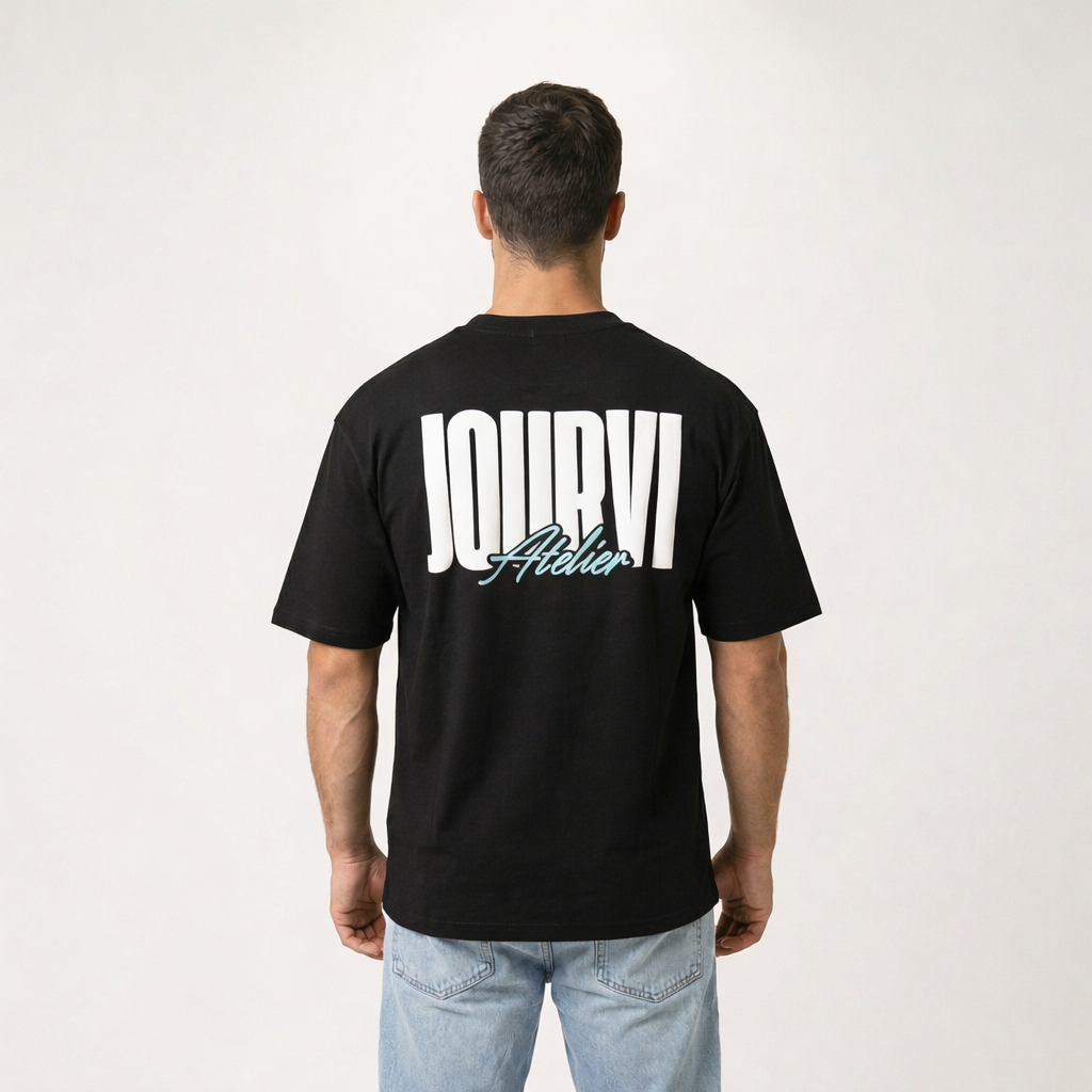 Jourvi Oversized T-shirt Zwart