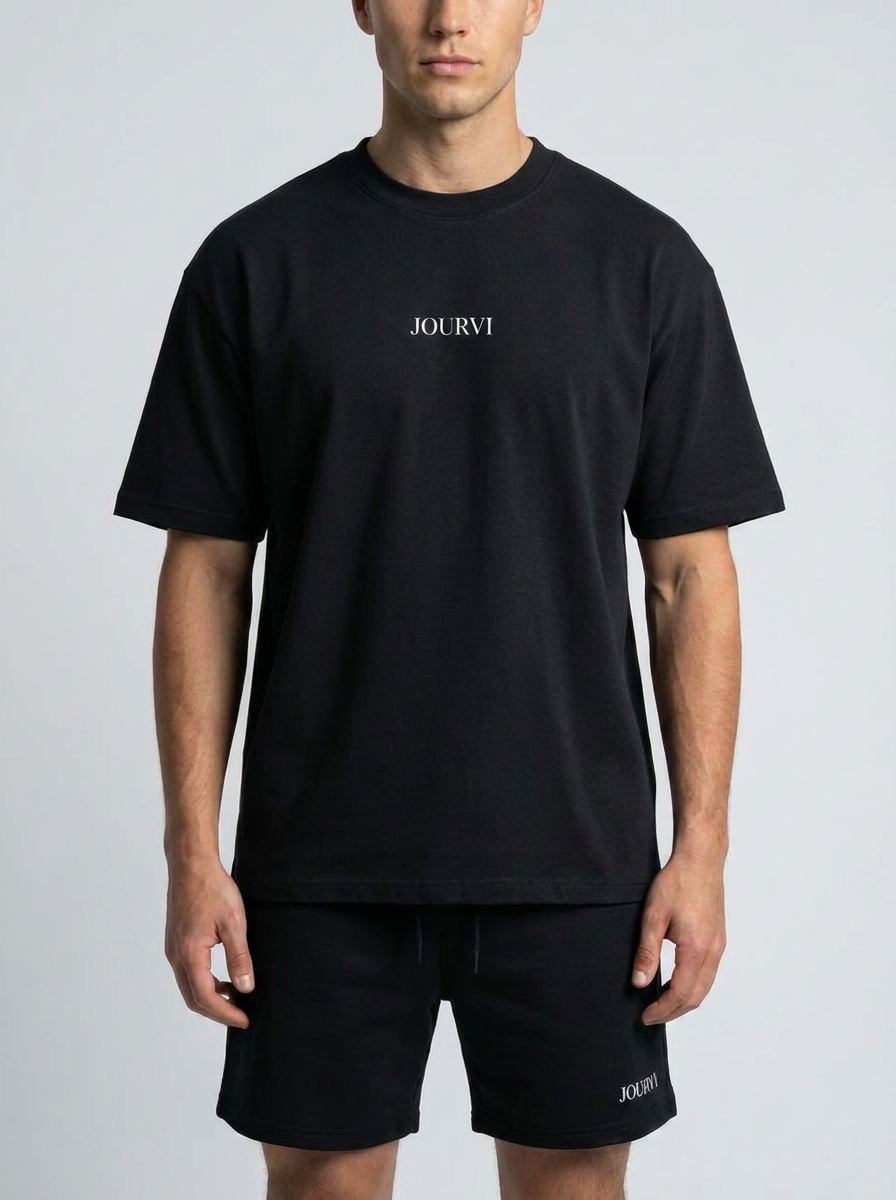 Signature summer T-shirt Zwart