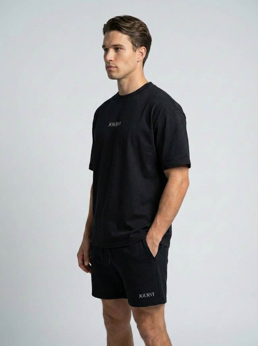 Signature summer T-shirt Zwart