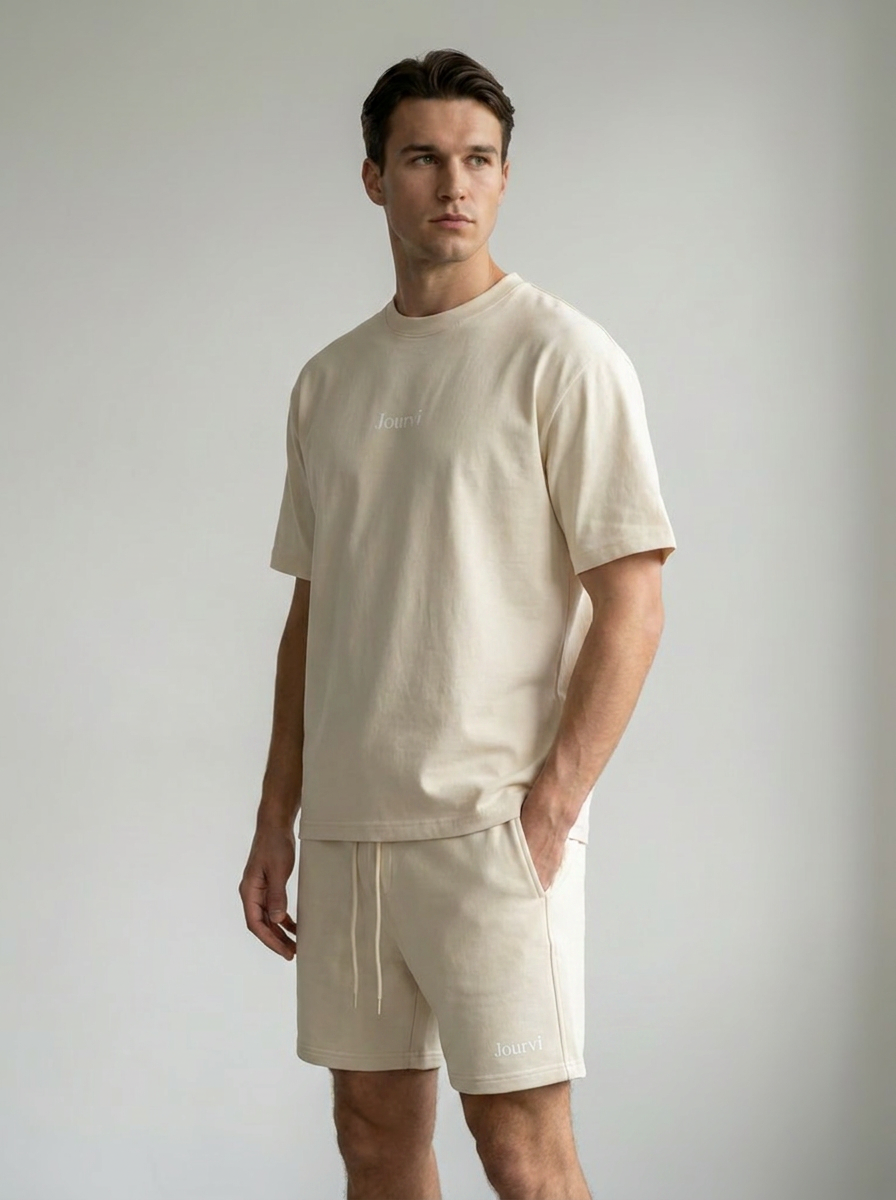 Signature summer T-shirt Oyster sand